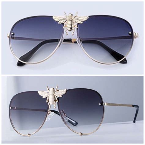 what sunglasses have a bee on them|red gucci sunglasses with bee.